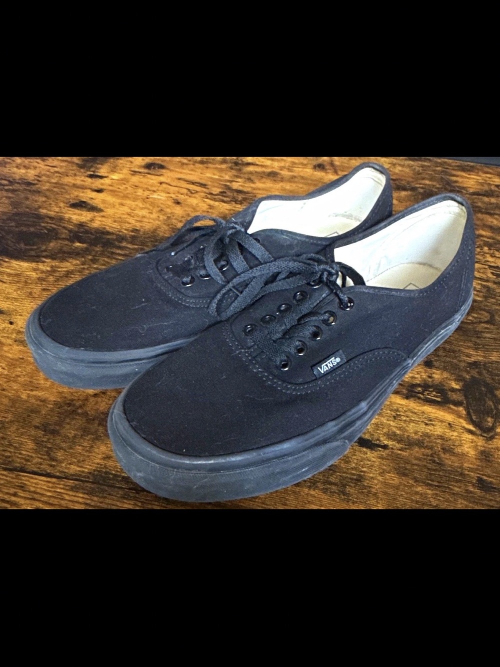 Vans Black Low-Top Canvas Sneakers